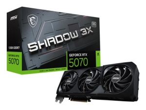 Placa Video MSI GEFORCE RTX 5070 SHADOW 3X OC 12G GDDR7 192 bit, PCIE 5.0, 3x DP 1x HDMI - Img 5