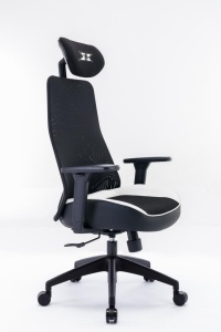 Scaun gaming Serioux Kyrian, adjustabil, piston pe gaz clasa 4, manere 3d, tetiere reglabile, baza stea cu 5 picioare, suporta pana la 150 kg, alb - Img 3