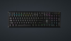 Tastatura mecanica CORSAIR K70 RGB CORE Mechanical Gaming Keyboard, Backlit RGB LED, CORSAIR Linear Red, Black, (CH-910971E-NA) - Img 1