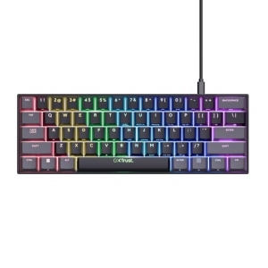 Tastatura mecanica cu fir Trust GXT 867 Acira, USB 2.0. nr taste 61, swtich linear, negru - Img 2