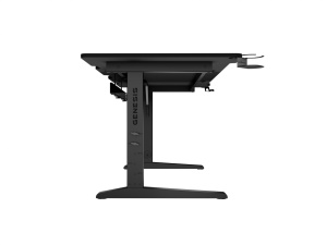 Birou gaming Genesis Holm Modular 180, material lemn/metal, reglabil pe inaltime 70 - 90 cm, iluminare RGB, management cabluri, negru - Img 3