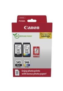 Canon pachet cartuse cearneala PG-545/CL-546 PHOTO VALUE PACK, capacitate negru: 180 pagini/8ml, Color: 180 pagini / 8ml, Compatibil cu: PIXMA 2550S, PIXMA IP2850, PIXMA MG2450, PIXMA MG2550, PIXMA MG2950, PIXMA MG3050, PIXMA MG3051, PIXMA MG3052, PIXMA - Img 2