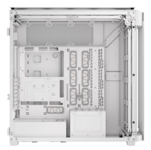 Carcasa CORSAIR 9000D AIRFLOW Super Full Tower RGB ALB, Tempered Glass, Sloturi Expansiune 8 orizontale sau 4 verticale+ verticale pentru placa de baza secundara, Drive Bays: 5x3.5" 6x2.5", Ventilatoare Suportate: 18 (spate: 2x120mm sau 1x140mm, fata: - Img 6