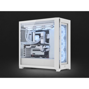 Carcasa CORSAIR iCUE 5000X RGB QL Edition Mid-Tower ATX WHITE, Expansion Slots 7 vertical + 2 horizontal - Img 9