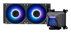 Cooler Procesor MSI MAG CORELIQUID A15 240 AIO NEGRU, marime radiator 240mm, 2 ventilatoare ARGB GEN2, Viteza ventilatoare: 500-2500 RPM +/- 10%, Viteza pompa: 3400 +/- 10%, Suport AMD: AM4/AM5, suport INTEL: LGA 1700/1851, Airflow: 64.89 CFM, Nivel de - Img 2