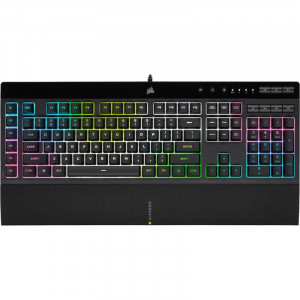 CORSAIR K55 RGB PRO, negru 12-Key Selective with Anti-Ghosting Supported in iCUE Wired Connectivity USB 2.0 Type-A Key Switches RUBBER DOME - Img 1