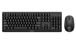 Kit Philips SPT6307, wireless, 2.4GHz, 104 taste, membrana, baterii 1x AAA + 1x AA, negru + Mouse SPK7307 - Img 4