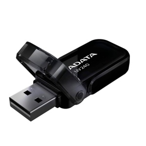Memorie USB Flash Drive Adata 64GB, UV240, USB 2.0, Negru - Img 1