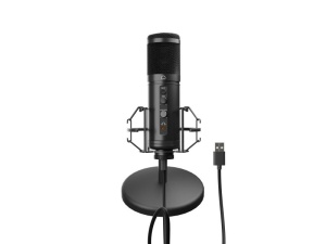 Microfon Genesis Radium 600 G2, tip Condenser, model cardioid, suport fix, conectivitate USB-C si Jack 3.5 mm, raspuns in frecventa 30 - 18.000 Hz, sensibilitate -36 dB, lungime cablu 180 cm, negru - Img 6