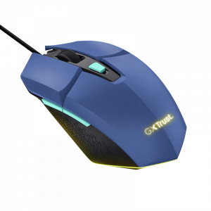 Mouse Trust GXT110W Felox cu fir, interfata USB 2.0, rezolutie maxima 6400 DPI, 6 butoane, albastru - Img 4