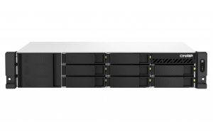 NAS QNAP 873AEU 8-Bay, CPU AMD Ryzen V1000 series V1500B 4C/8T 2.2 GHz, RAM 4GB (1x4GB) DDR4 SODIMM (max. 64GB total, optional ECC RAM support), HDD: 8 x 2.5"/3.5" SATA 6Gbps, 2x M.2 2280 PCIe Gen3 x1 (neincluse), LAN: 2 x 2.5GbE, optional 10GbE - Img 2