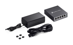 Omada 5-Port Gigabit Desktop Switch with 4-Port PoE+ PORT: 4× Gigabit PoE+ Ports, 1× Gigabit Non-PoE Port SPEC: 802.3af/at, 65 W PoE Power, Desktop Steel Case FEATURE: Plug and Play - Img 7