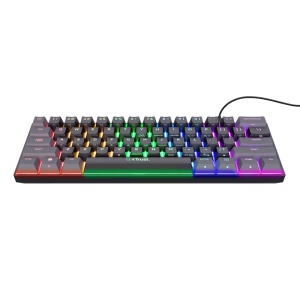 Tastatura mecanica cu fir Trust GXT 867 Acira, USB 2.0. nr taste 61, swtich linear, negru - Img 3