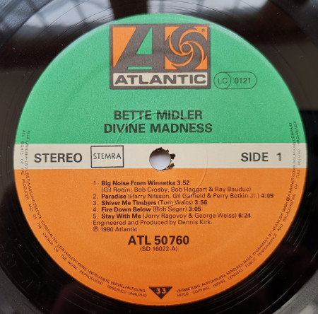 Bette Midler – албум Divine Madness - Img 3