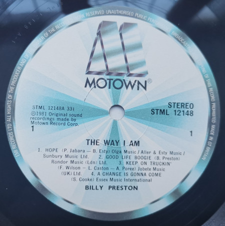 Billy Preston – албум The Way I Am - Img 3
