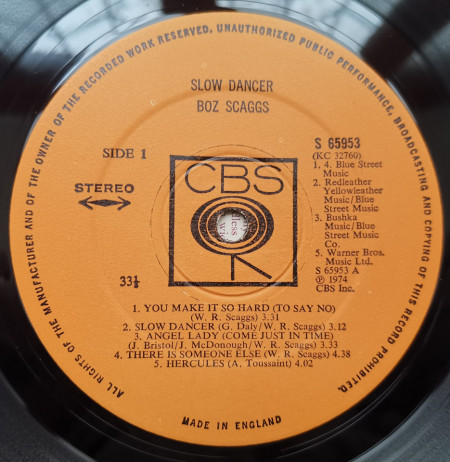 Boz Scaggs – албум Slow Dancer - Img 3