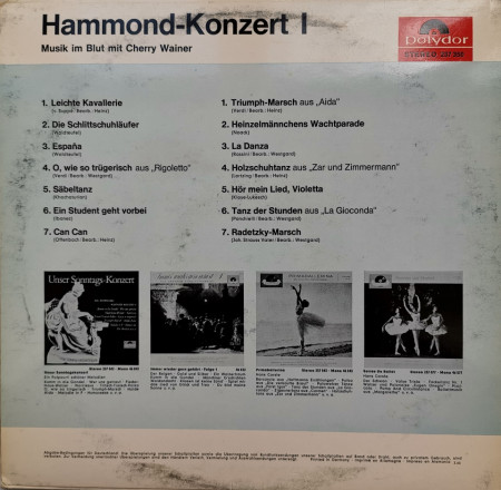 Cherry Wainer ‎– албум Hammond-Konzert I - Img 2