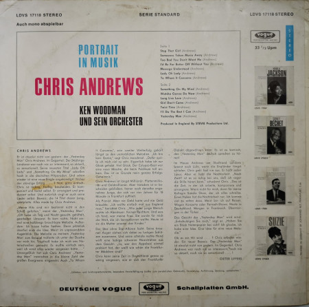 Chris Andrews ‎– албум Portrait In Musik - Img 2