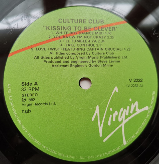 Culture Club – албум Kissing To Be Clever - Img 2