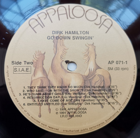 Dirk Hamilton – албум Go Down Swingin' - Img 3