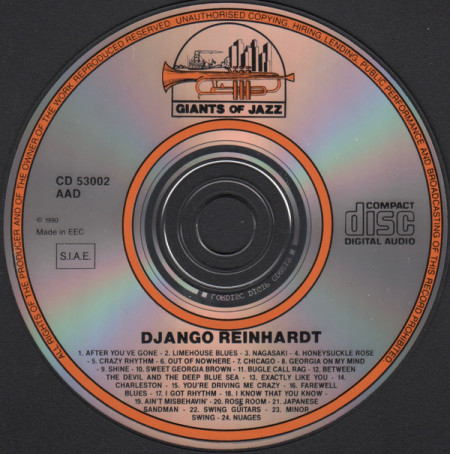 Django Reinhardt ‎– албум Djangology - The Gypsy Genius (CD) - Img 3