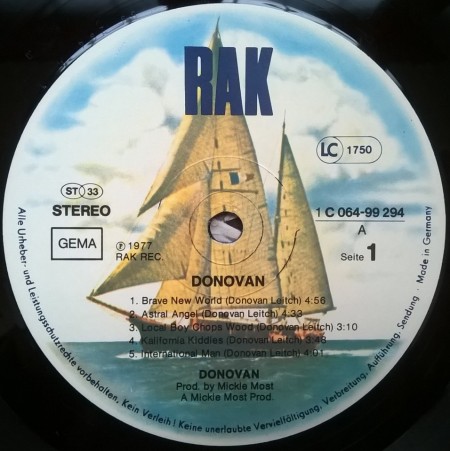 Donovan ‎– албум Donovan - Img 3