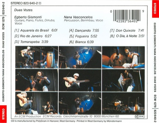 Egberto Gismonti / Nana Vasconcelos – албум Duas Vozes (CD) - Img 2