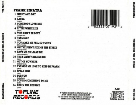 Frank Sinatra – албум You Make Me So Feel Young (CD) - Img 2