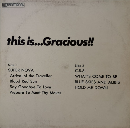 Gracious ‎– албум This Is...Gracious!! - Img 2