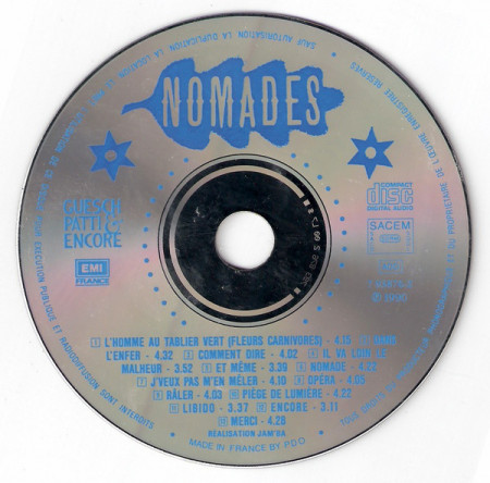 Guesch Patti &amp; Encore ‎– албум Nomades (CD) - Img 3