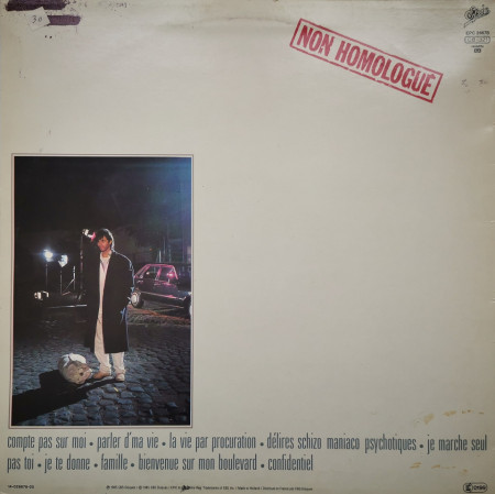 Jean-Jacques Goldman ‎– албум Non Homologué - Img 2