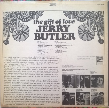 Jerry Butler ‎– албум The Gift Of Love - Img 2