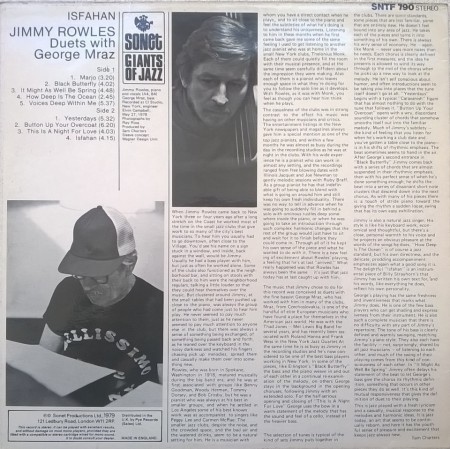 Jimmy Rowles ‎– албум Isfahan - Img 3