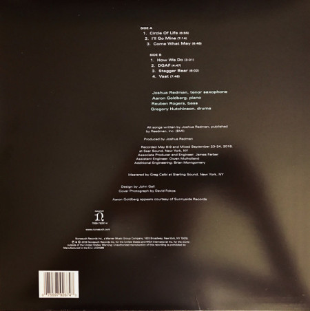 Joshua Redman Quartet – албум Come What May - Img 2