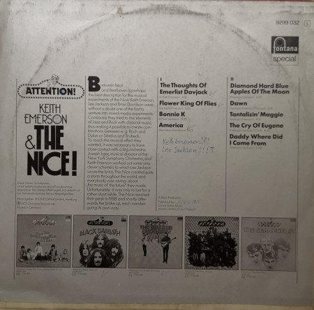 Keith Emerson &amp; The Nice – албум Attention! Keith Emerson &amp; The Nice - Img 2