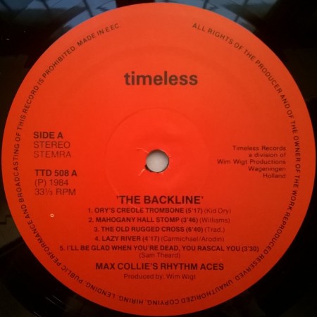 Max Collie Rhythm Aces ‎– албум The Backline VOL.2 - Img 3