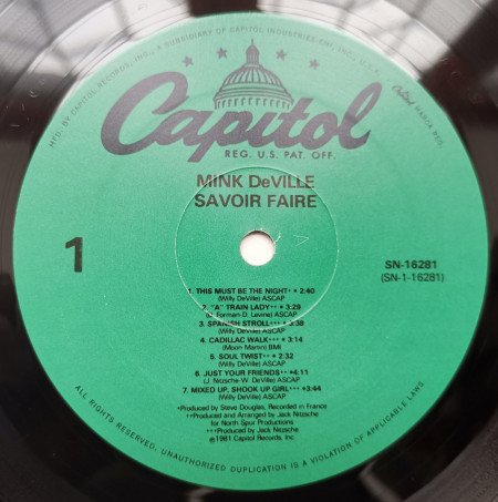 Mink DeVille – албум Savoir Faire - Img 3