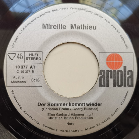 Mireille Mathieu – сингъл Akropolis Adieu - Img 3