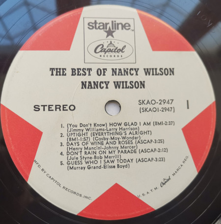 Nancy Wilson – албум The Best Of Nancy Wilson - Img 3
