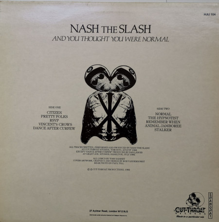 Nash The Slash – албум And You Thought You Were Normal - Img 2