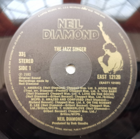 Neil Diamond – албум The Jazz Singer (Original Songs From The Motion Picture) - Img 2