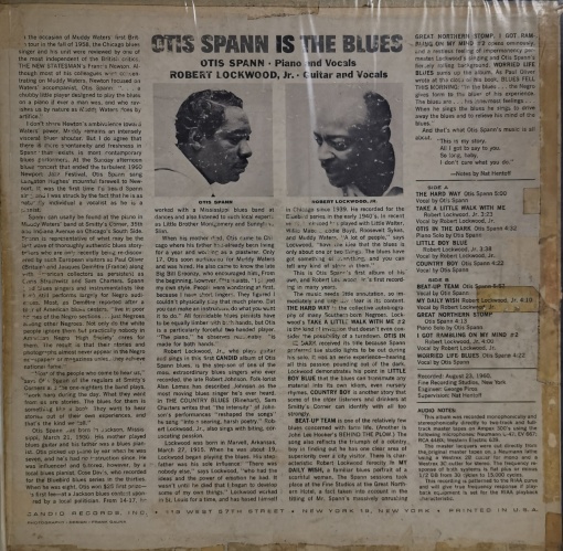 Otis Spann – албум Otis Spann Is The Blues - Img 2