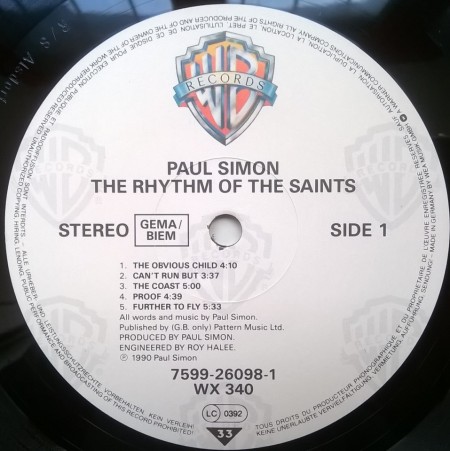Paul Simon ‎– албум The Rhythm Of The Saints - Img 2