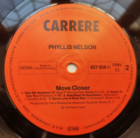 Phyllis Nelson – албум Move Closer - Img 3