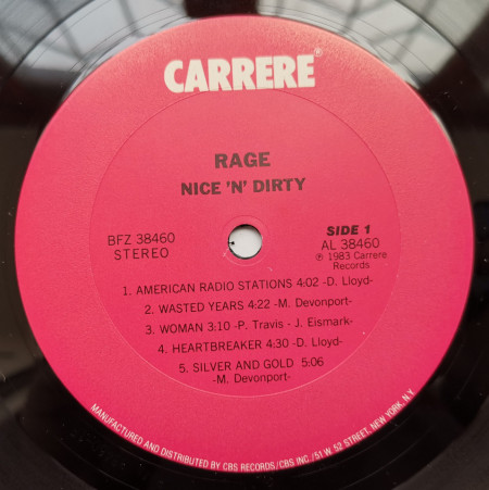 Rage ‎– албум Nice 'N' Dirty - Img 3