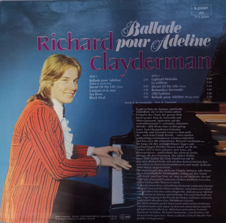 Richard Clayderman – албум Ballade Pour Adeline - Img 3