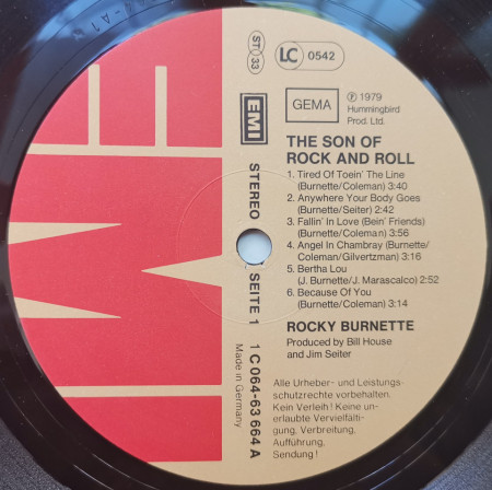 Rocky Burnette – албум The Son Of Rock And Roll - Img 3