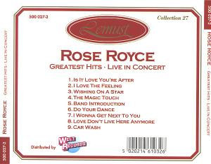 Rose Royce – албум Greatest Hits - Live In Concert (CD) - Img 2