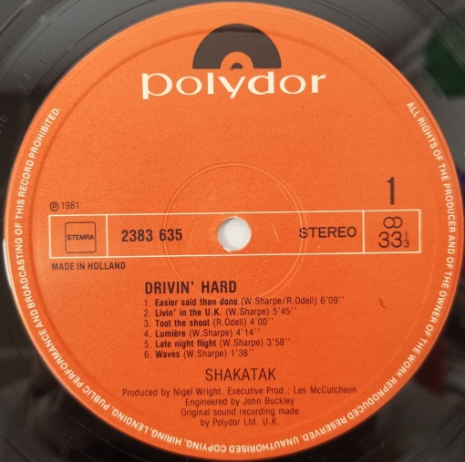 Shakatak – албум Drivin' Hard - Img 3