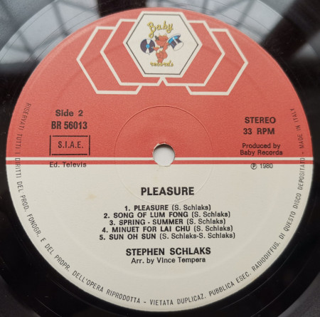 Stephen Schlaks ‎– албум албум Pleasure - Img 3